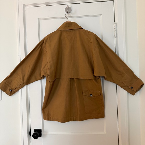 Vintage Trench style Cotton Chore Jacket Women Size Med: boho, heritage, utility - Picture 3 of 10